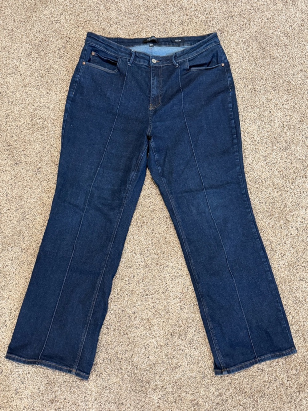 Judy Blue Dark Wide Leg Jeans with Front Seams